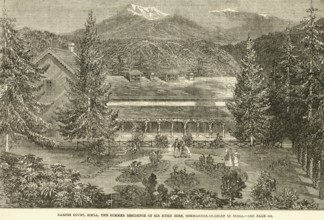 Barnes Court, the summer residence of Sir Hugh Rose, Commander-in-chief of India, Simla, Shimla,