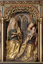 Altar of St Anne in the southern side choir, detail Maria and Anna, St, Saint, Saint