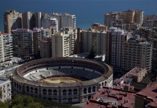 Spain Andalusia Málaga High-rise district at the harbour and bullring 52756a