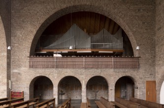 1950-1952 built by Emil Steffann, south aisle, organ loft, St., Sankt, Saint