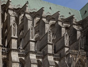 1195-1260 Main construction period, buttress on the south side of the nave, St., Sankt, Saint