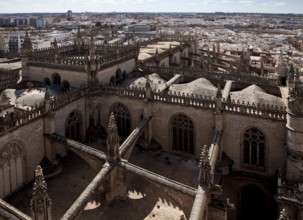 Seville, Cathedral. Roofscape with buttresses Seville, St., Saint, Saint