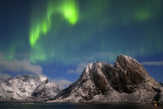 Northern Lights (Aurora borealis), Aurora Borealis, Lofoten, Norway, Europe