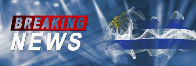 Uruguay Breaking News, Smoke Flag Background