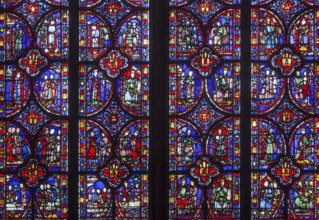 Stained glass window in the upper church, St, Saint, Saint