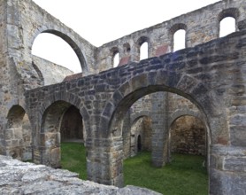 Walbeck (Aller), ruins of the former Benedictine collegiate church of St. Marien, partial view from