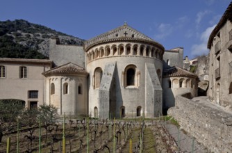 Frankr Saint-Guilhem-le-Désert Abbey 59628 View from the east Church built around 1050