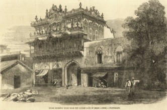 House recently built near the Lahore gate of Delhi, India, Asia