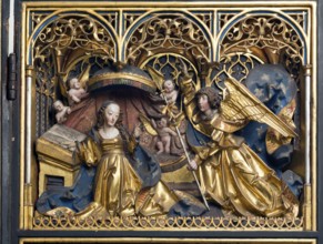 Marian altar (rosary altar) from the Heilig-Geist-Hospital), around 1525, Annunciation, St., Sankt,