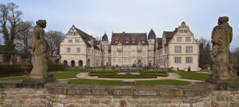 Schwöbber near Hamelin, Castle of the von Münchhausen family, 75058 View from the east Beg 1570 by