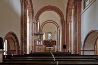 Arendsee Altmark Monastery church 87777 completed around 1208 Interior facing east Carved altar