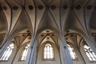 View into the vaults of the nave and south aisle, St., Sankt, Saint