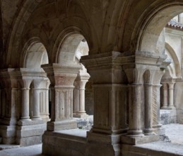 Fontenay former Cistercian monastery Cloister arcades, St., Saint, Saint