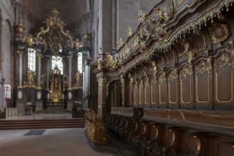 Worms, St Peter's Cathedral, east choir with altar by Balthasar Neumann and choir stalls by Franz