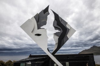 Cape Horn Monument, a stylised albatross by the artist Jose Balcells, Cabo de Hornos National Park,