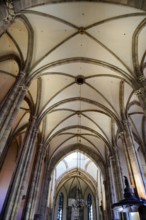 The Lutheran Church of St Thomas, Église Saint Thomas de Strasbourg, Alsace, Vaulted church ceiling