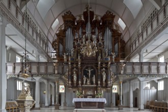 Clausthal-Zellerfeld OT Clausthal Marktkirche 69636 Interior view to the east with pulpit and altar