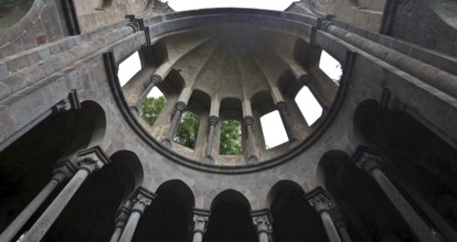 Heisterbach, abbey ruins Ruins of the abbey church Built 1202-37 View into the apse vault