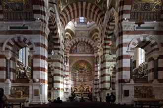 Interior facing east, 1853-74 by Henri-Jacques Espérandieu and Henri Revoil, St., Sankt, Saint