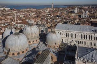 Italy Venice St Mark's Basilica and Doge's Palace -472 northern part from W seen from Campanile