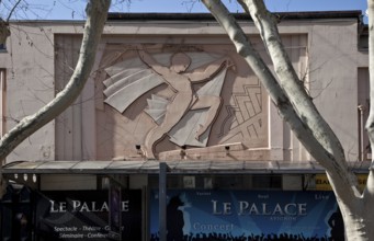 Frankr Avignon event centre LE PALACE 59809 expressionist stucco relief 1928 by R Servien