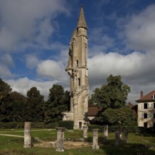 Cistercian abbey founded in 1228, stair tower of the northern transverse gable as the last remnant