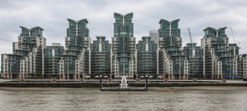 London, St George Wharf residential development. On the right bank of the Thames Architects