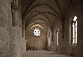 Cistercian monastery founded in 1144, church built 1175-1220, refectory rebuilt around 1400,