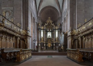 Worms, St Peter's Cathedral, east choir with altar by Balthasar Neumann and choir stalls by Franz