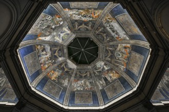 Venice, Biennale grounds, Central Pavilion built 1894-95 by Enrico Trevisanato, dome painting THE