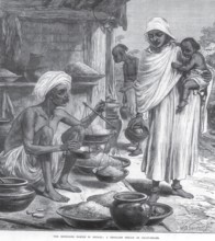 General View The impending famine in Bengal A Bengalee Bengali Beniah or grain seller, West Bengal,