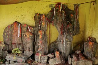 Statue, UNESCO World Heritage Devdaha birthplace of Mayadevi mother of Lord Buddha, Lumbini, Nepal,