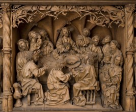 High altar (1488-1506), predella, Last Supper by Jan van Halderen, St., Sankt, Saint