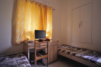 Study room with bed