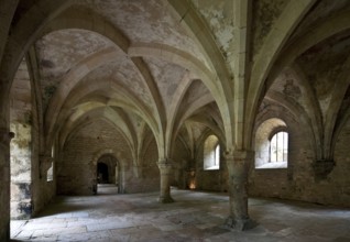 Fontenay former Cistercian monastery Monastery building, basement built at the end of the 12th