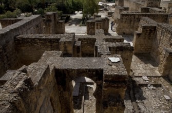 Medina Azahara, ruins of the palace city. Palace complex private chambers. built in ca 945