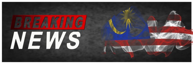 Malaysia Breaking News, Smoke Flag Background