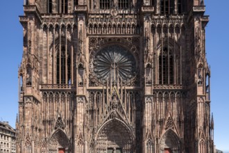 Strasbourg Cathedral, Cath?drale Notre-Dame de Strasbourg, west façade, portals and rose window