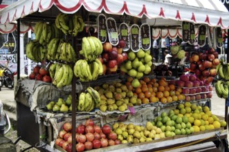 Fruit cart in Panjim market at Goa India