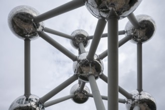 Brussels, Bruxelles, site of Expo 1958, Atomium, 165-billion-fold enlargement of an iron molecule,