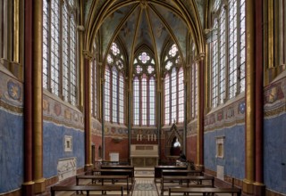 Fontaine-Chaalis, Royal Abbey of Chaalis, Chapelle Ste-Marie de l'Abbé, interior facing east, vault