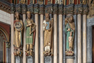 Maastricht, Basiliek van Sint Servaas (Basilica of St Servatius), mountain portal, figures on the