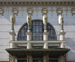 Entrance area from the south, portal with four angels on columns, St., Sankt, Saint