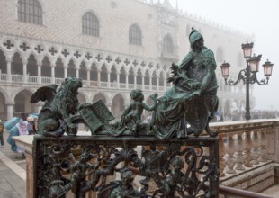 Italy Venice Loggetta at the Campanile -41 bronze door decorated with figures in the course of the