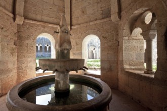 Cistercian monastery founded in 1146, well house inside facing south-west with partially