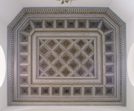 Parish church of St Regina, coffered ceiling in the choir, St, Saint, Saint