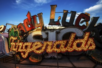 Fitzgerald's casino advert, Boneyard, Neon Museum, Las Vegas, Nevada, USA, North America