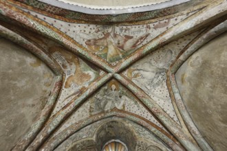 Burial chapel in the southern choir tower, fresco in the vault of the apse with the four evangelist