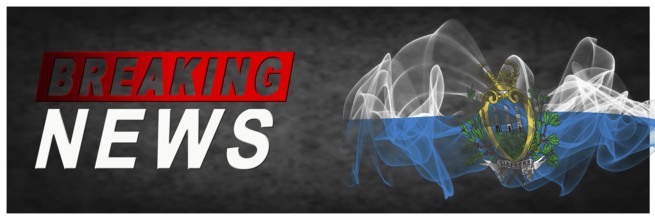 San Marino Breaking News, Smoke Flag Background