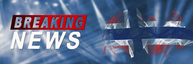 Norway Breaking News, Smoke Flag Background